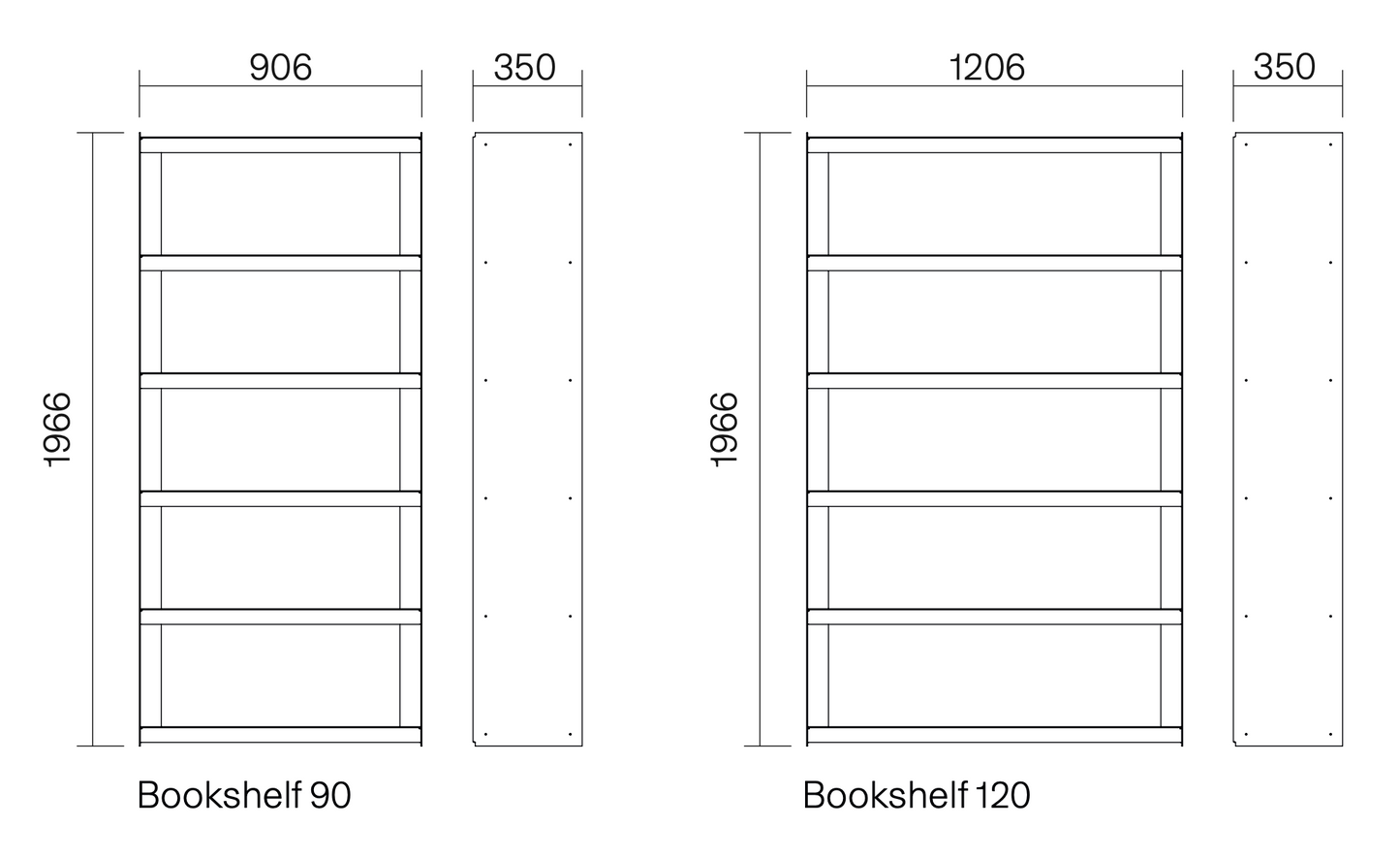 PLIÉ bookshelf | sliding doors