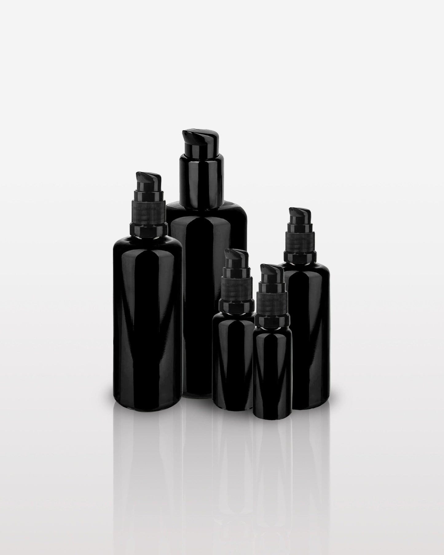 BLACK refill glass bottles | dispenser