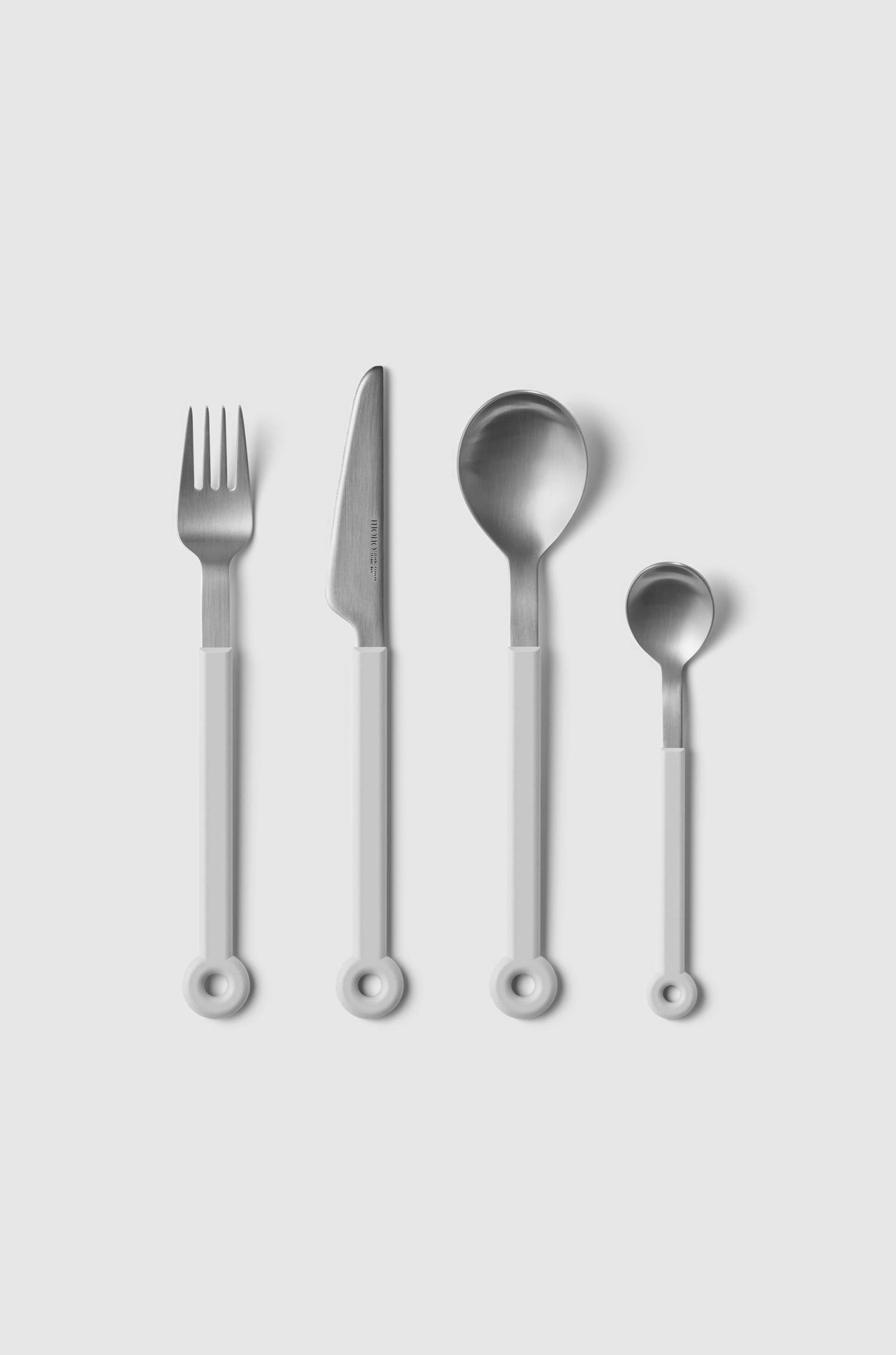Mono Ring - White Flatware Set, 5pc - Thumbnail 3