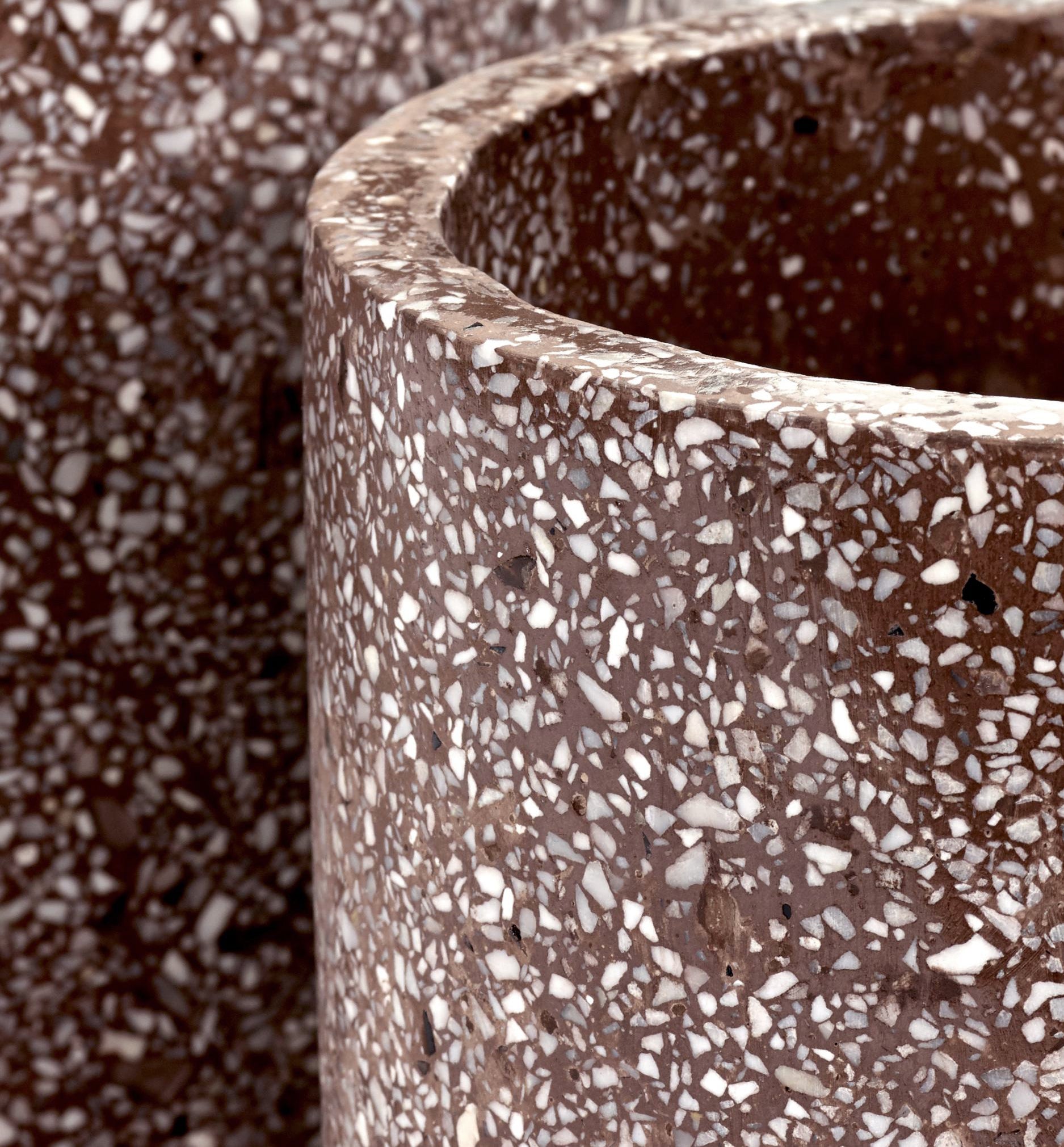 serax plant pot TERRAZZO plant pot in a unique brown color mix design by Marie Michielssen for Serax – analograum