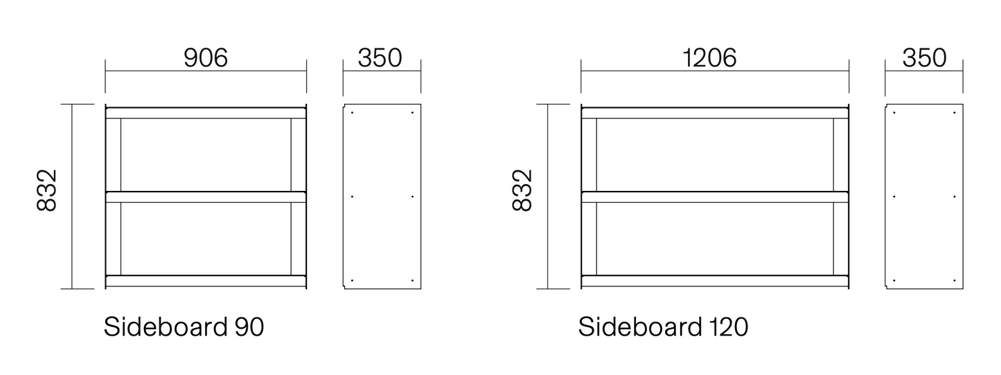 PLIÉ Sideboard | 1 Set Schiebetüren